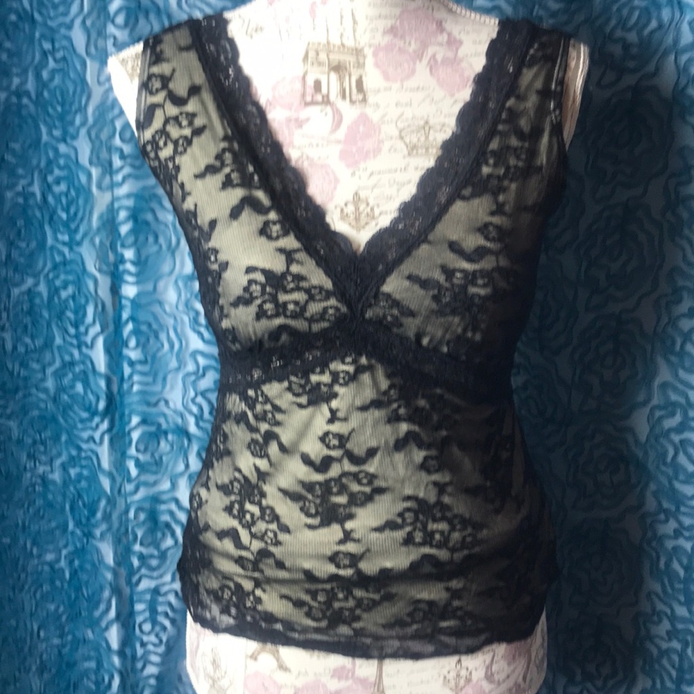 Black lace blouse